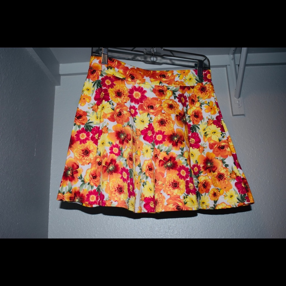 Multicolored Skater Skirt
